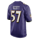 Zennovawear Bart Scott Baltimore Ravens Game Retired Player Jersey - Purple