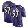 Zennovawear Bart Scott Baltimore Ravens Game Retired Player Jersey - Purple