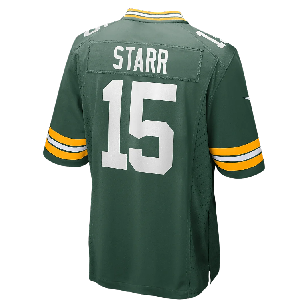 Zennovawear Bart Starr Green Bay Packers Game Retired Player Jersey - Green