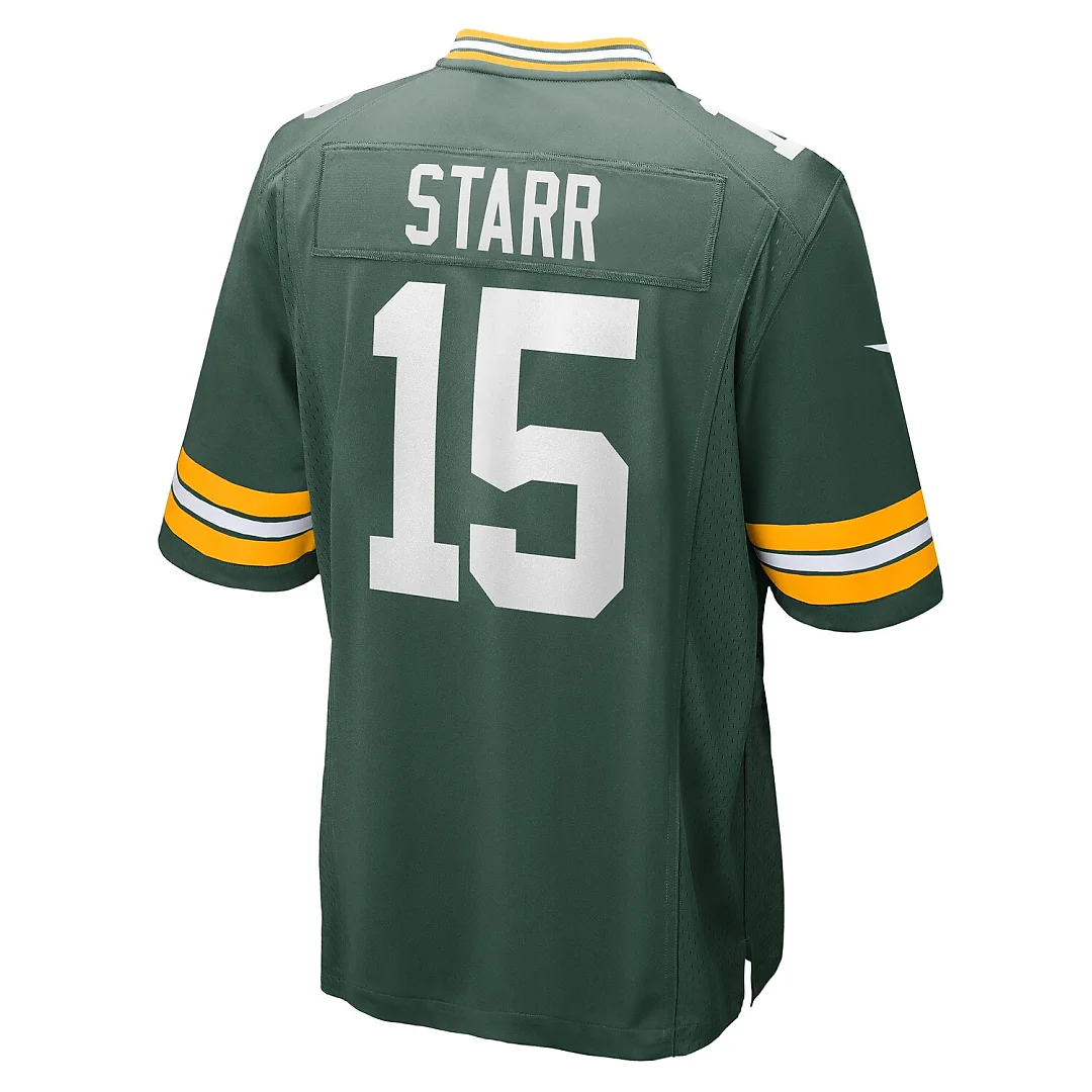 Zennovawear Bart Starr Green Bay Packers Retired Player Game Jersey - Green