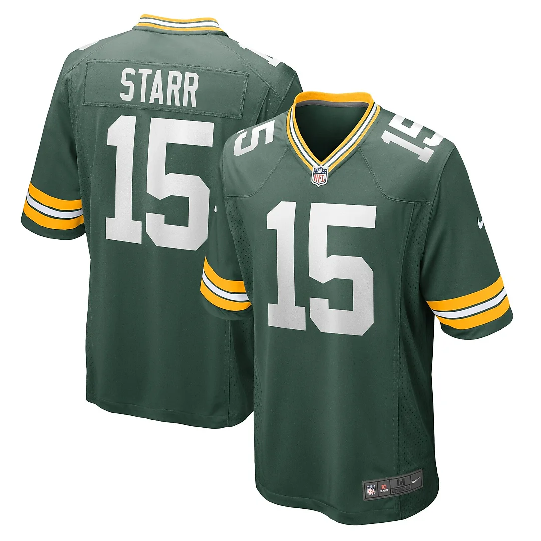 Zennovawear Bart Starr Green Bay Packers Retired Player Game Jersey - Green