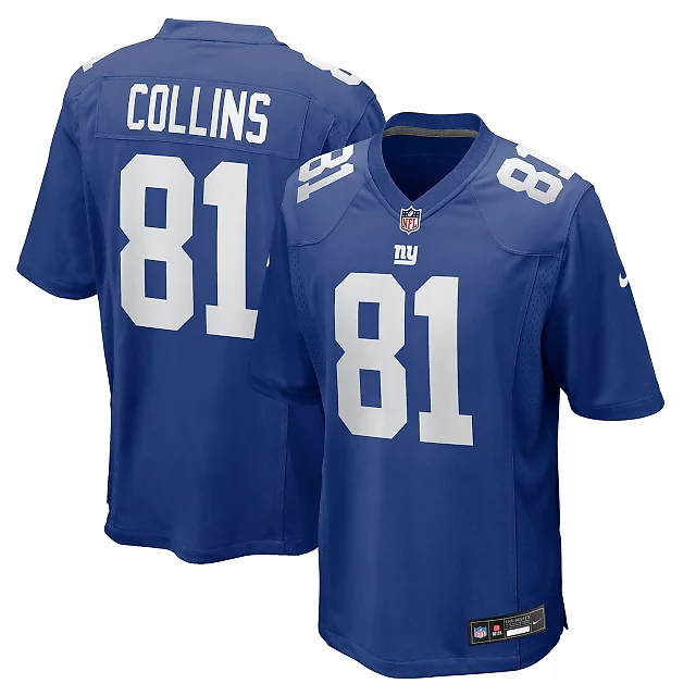 Zennovawear Beaux Collins New York Giants Team Game Jersey - Royal