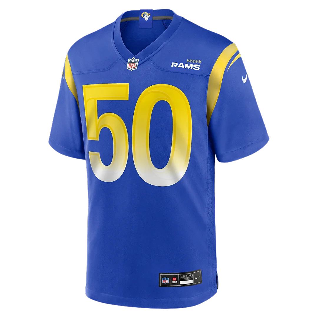 Zennovawear Beaux Limmer Los Angeles Rams Team Game Jersey - Royal