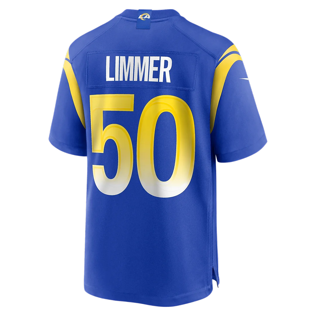 Zennovawear Beaux Limmer Los Angeles Rams Team Game Jersey - Royal
