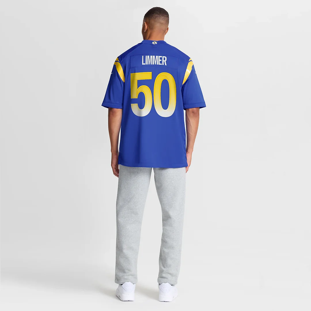 Zennovawear Beaux Limmer Los Angeles Rams Team Game Jersey - Royal