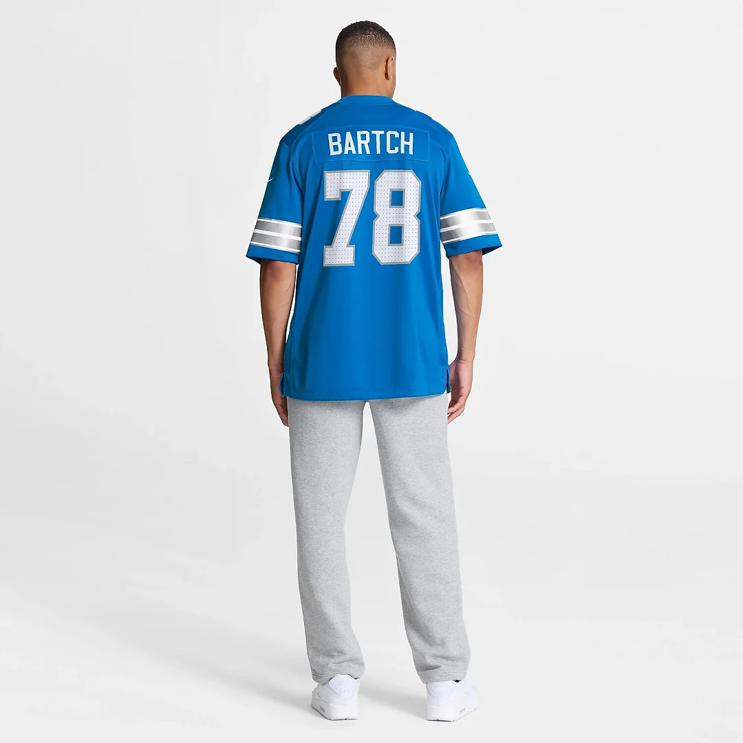 Zennovawear Ben Bartch Detroit Lions Team Game Jersey - Blue