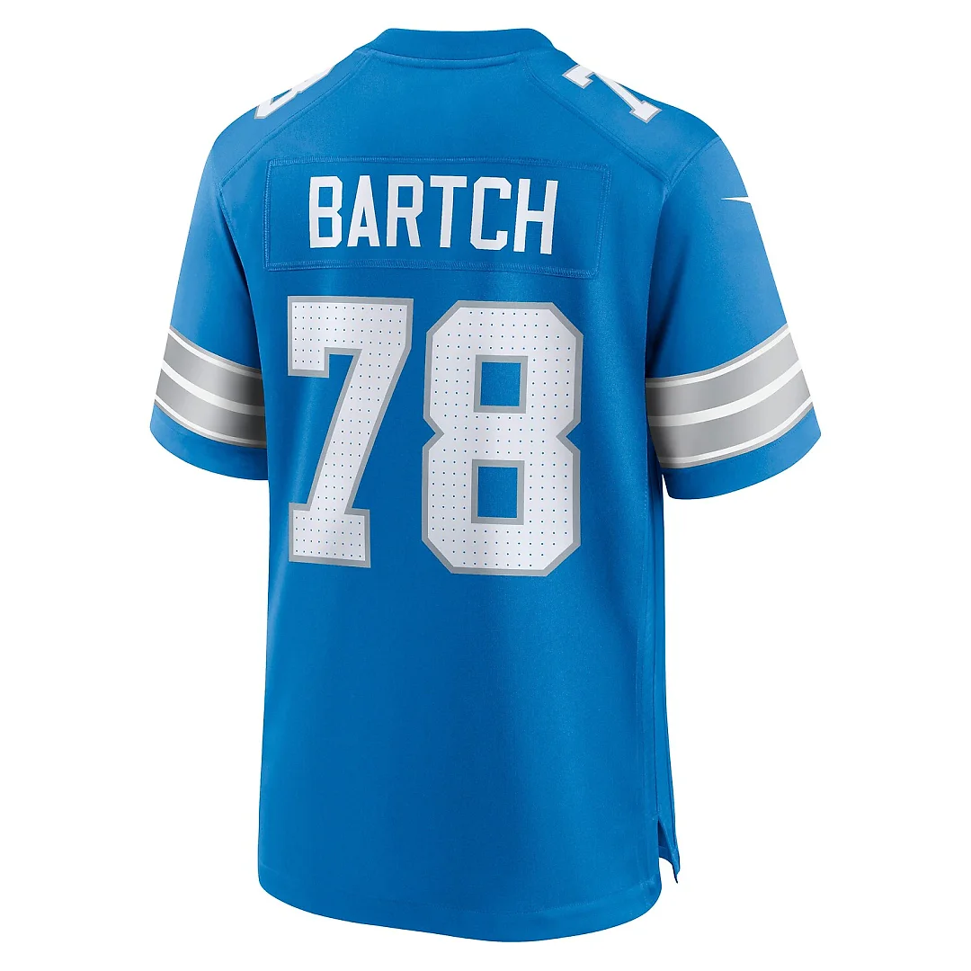 Zennovawear Ben Bartch Detroit Lions Team Game Jersey - Blue
