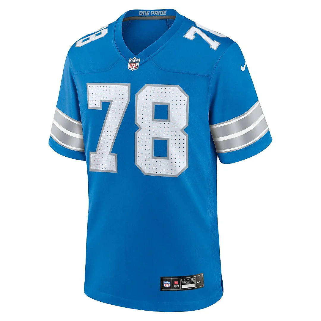 Zennovawear Ben Bartch Detroit Lions Team Game Jersey - Blue