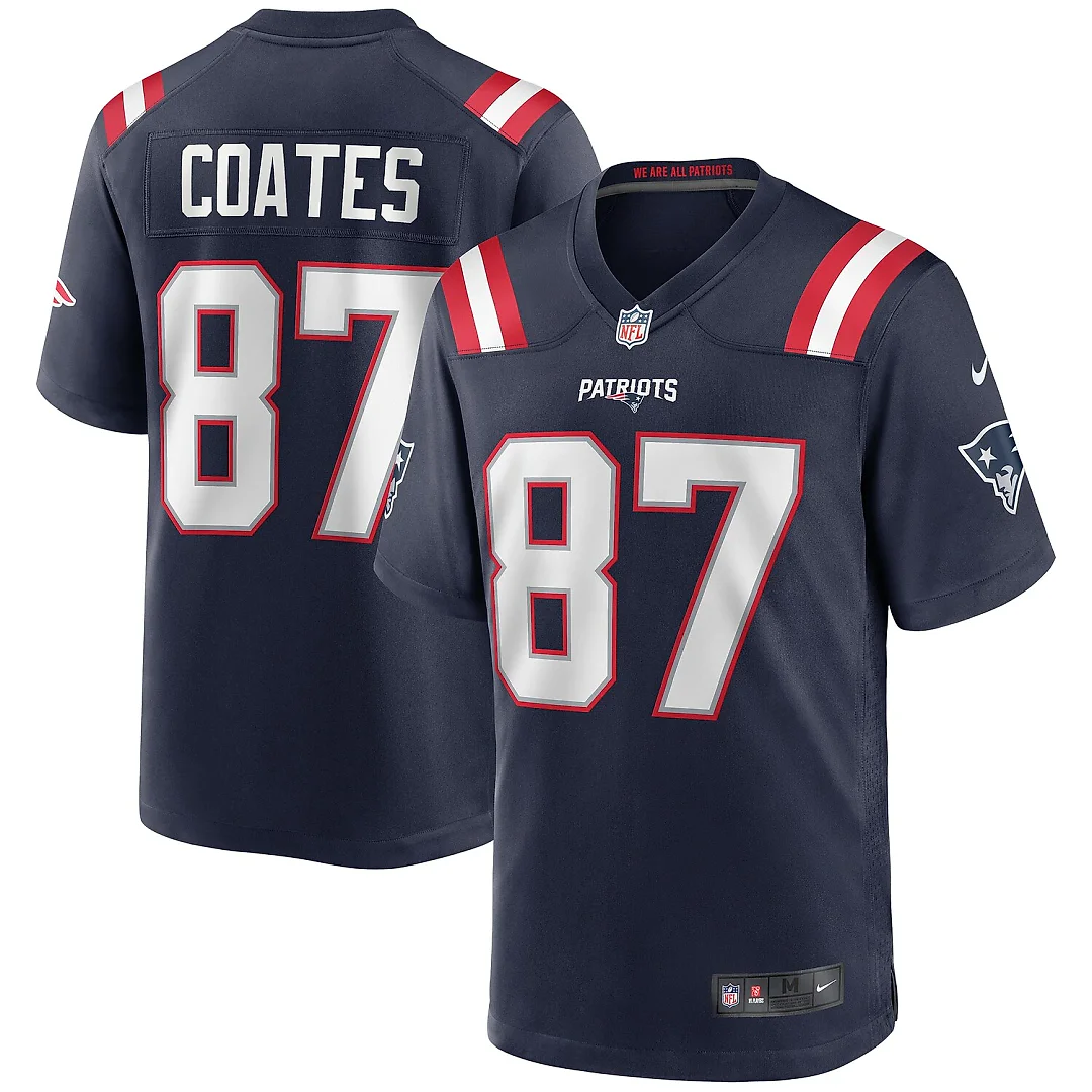 Zennovawear Ben Coates New England Patriots Game Retired Player Jersey - Navy