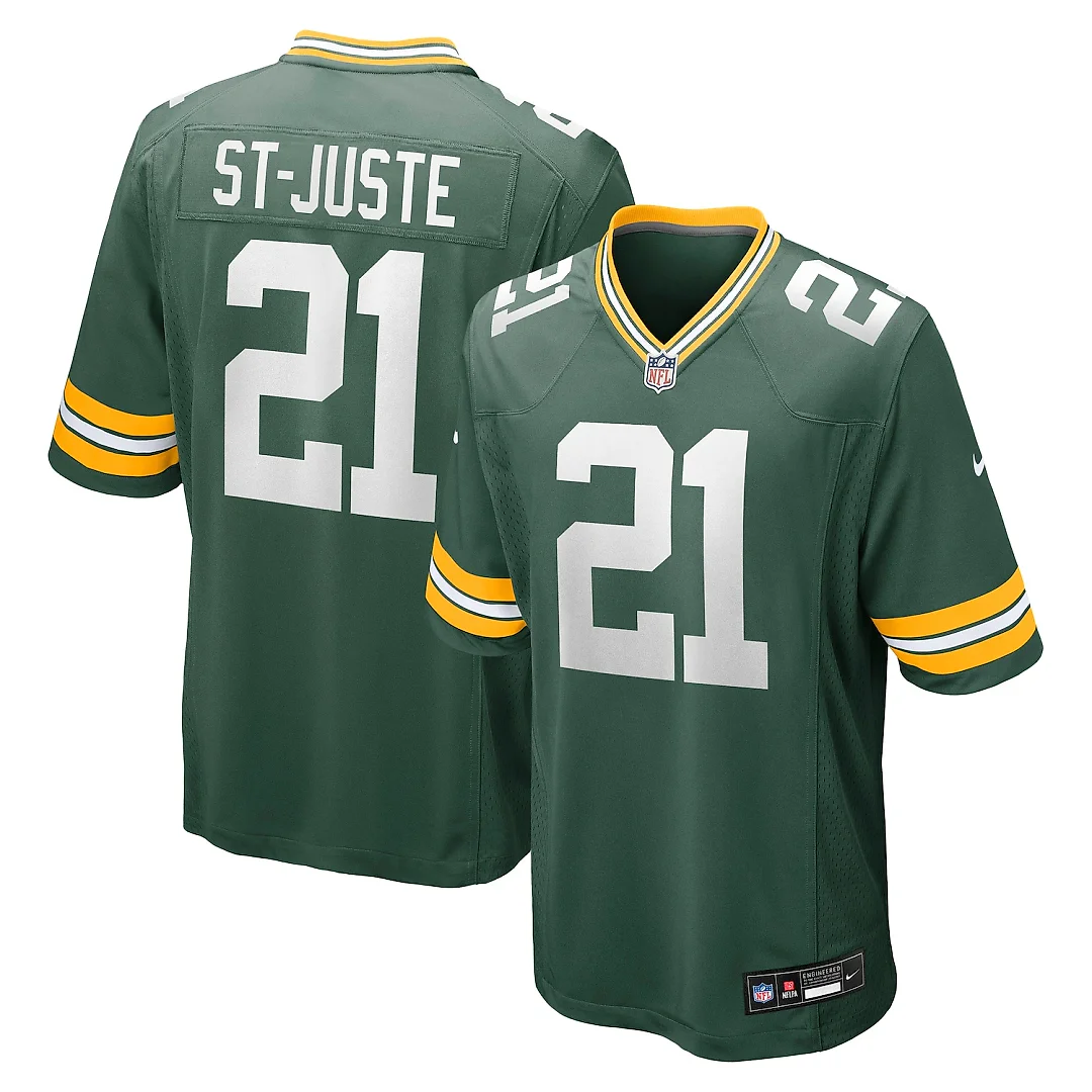 Zennovawear Benjamin St-Juste Green Bay Packers Team Game Jersey - Green