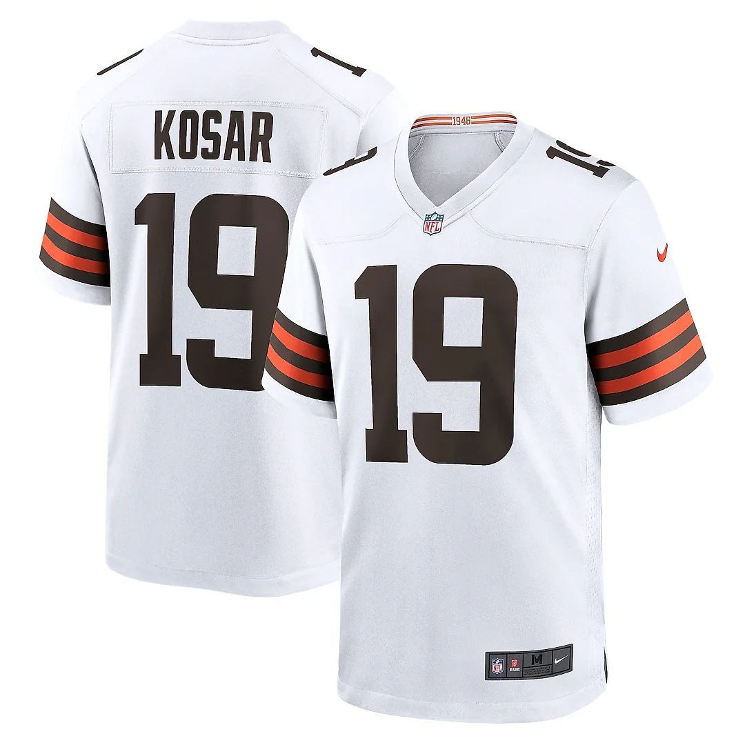 Zennovawear Bernie Kosar Cleveland Browns Retired Player Game Jersey - White