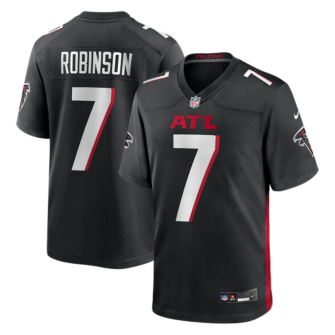 Zennovawear Bijan Robinson Atlanta Falcons Game Jersey - Black