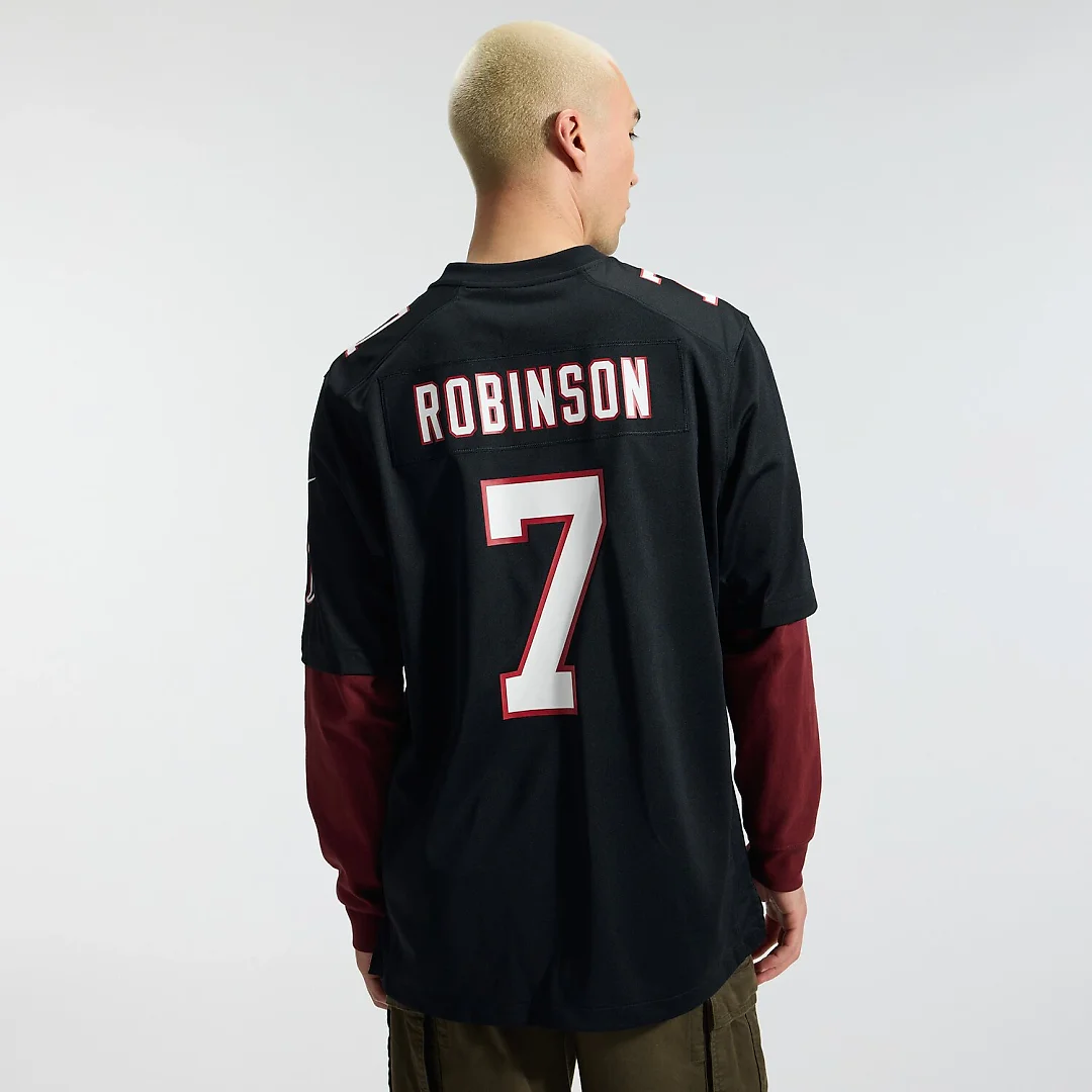 Zennovawear Bijan Robinson Atlanta Falcons Throwback Game Jersey - Black