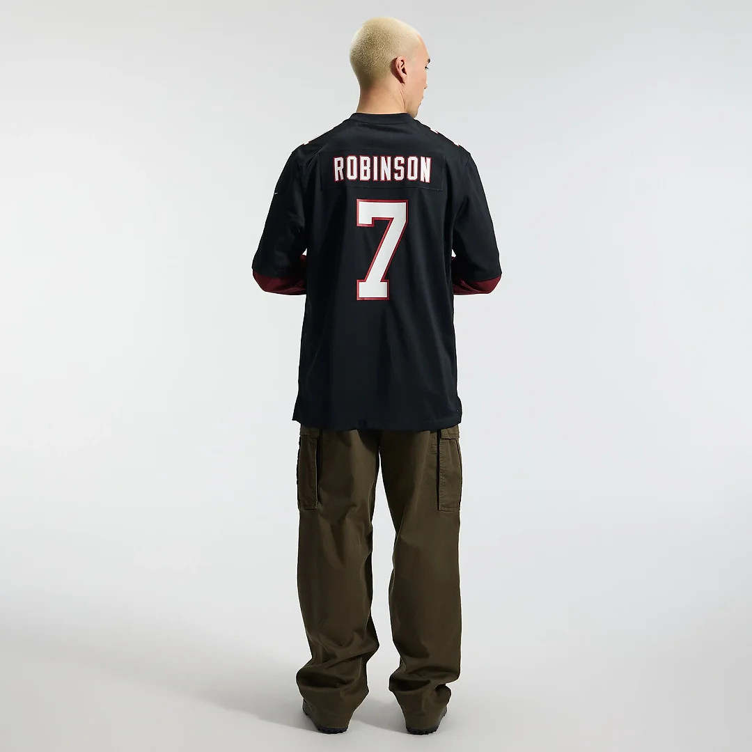 Zennovawear Bijan Robinson Atlanta Falcons Throwback Game Jersey - Black