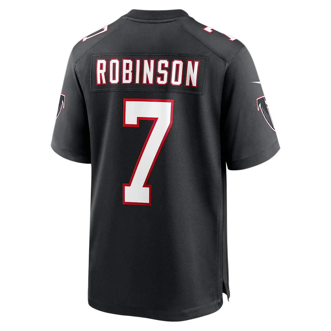 Zennovawear Bijan Robinson Atlanta Falcons Throwback Game Jersey - Black