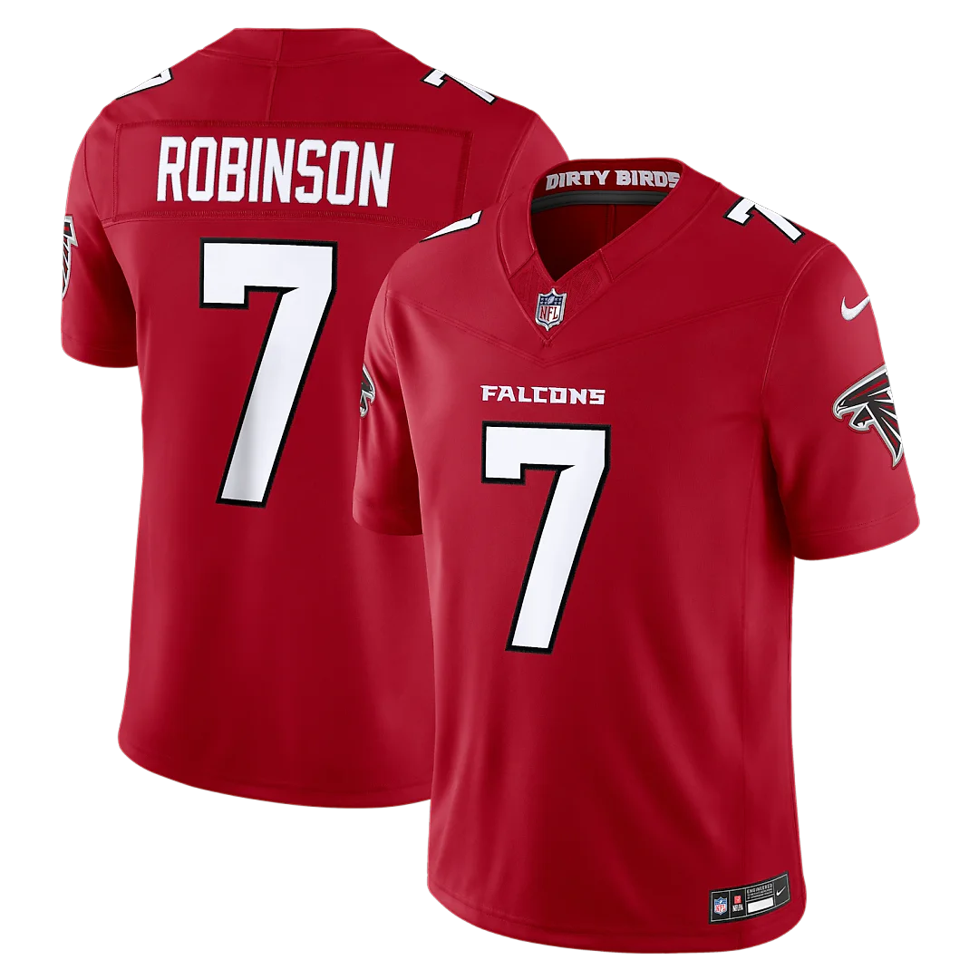 Zennovawear Bijan Robinson Atlanta Falcons Team Vapor FUSE. Stitched Limited Jersey - Red