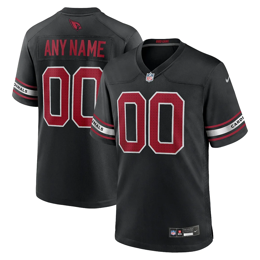 Zennovawear Arizona Cardinals Alternate Custom Game Jersey - Black