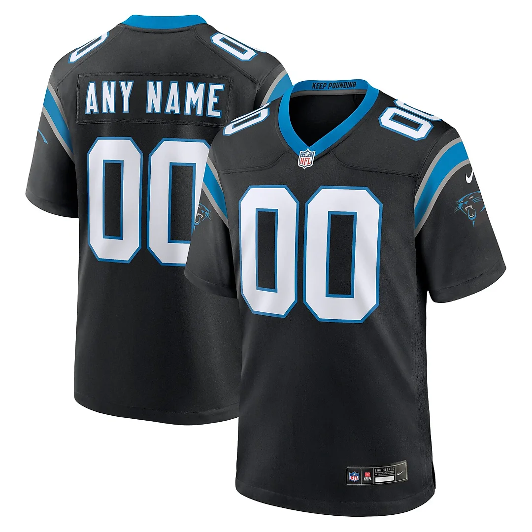 Zennovawear Carolina Panthers Custom Game Jersey - Black