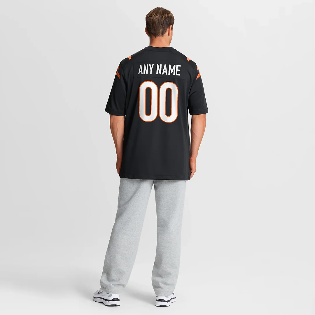 Zennovawear Cincinnati Bengals Game Custom Jersey - Black