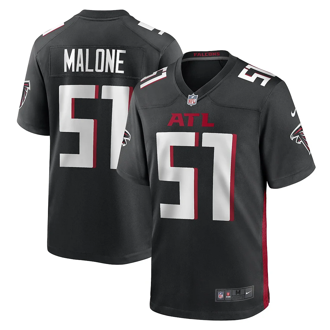 Zennovawear DeAngelo Malone Atlanta Falcons Game Player Jersey - Black