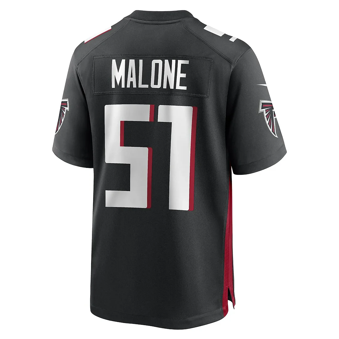 Zennovawear DeAngelo Malone Atlanta Falcons Game Player Jersey - Black