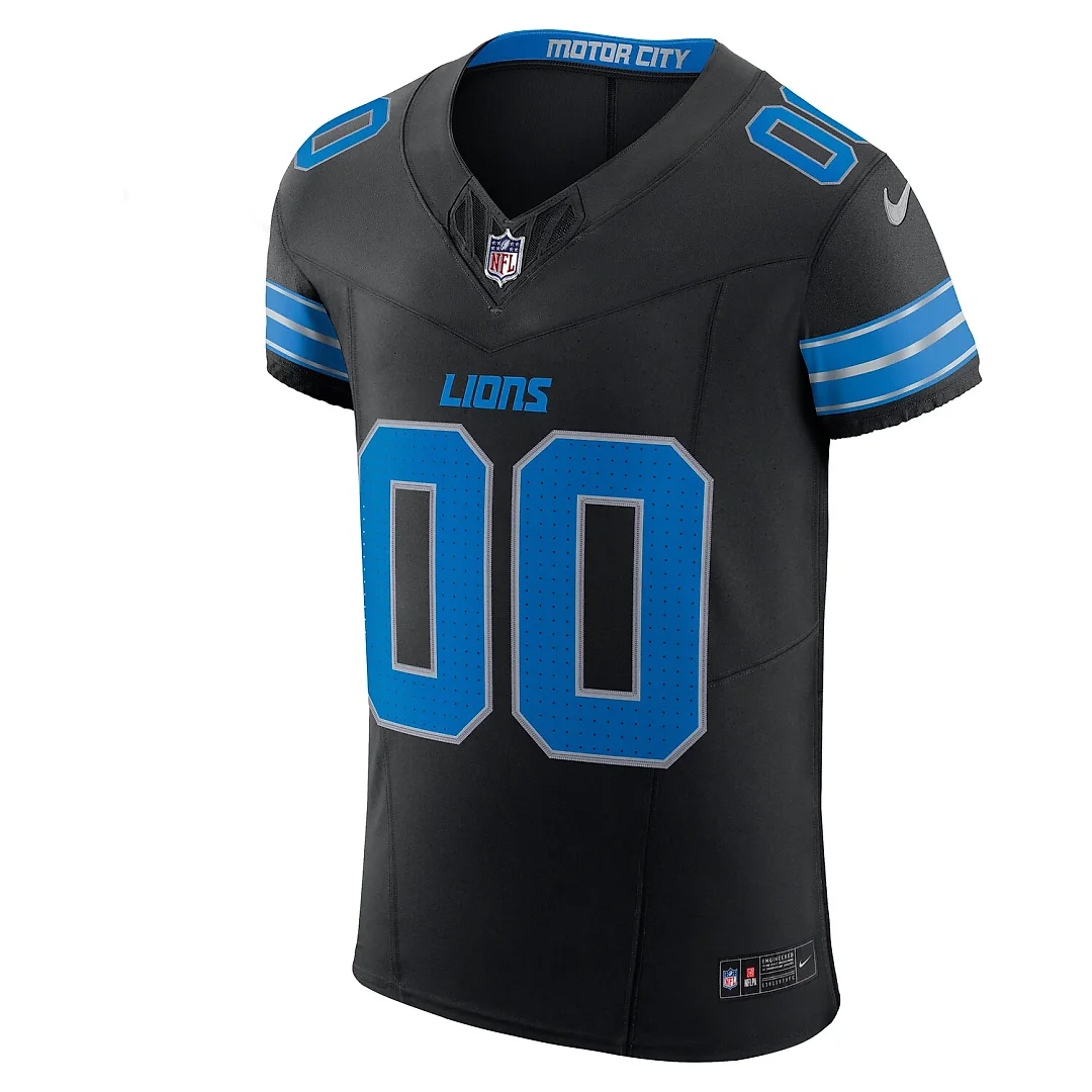 Zennovawear Detroit Lions Alternate Vapor FUSE. Elite Custom Jersey - Black