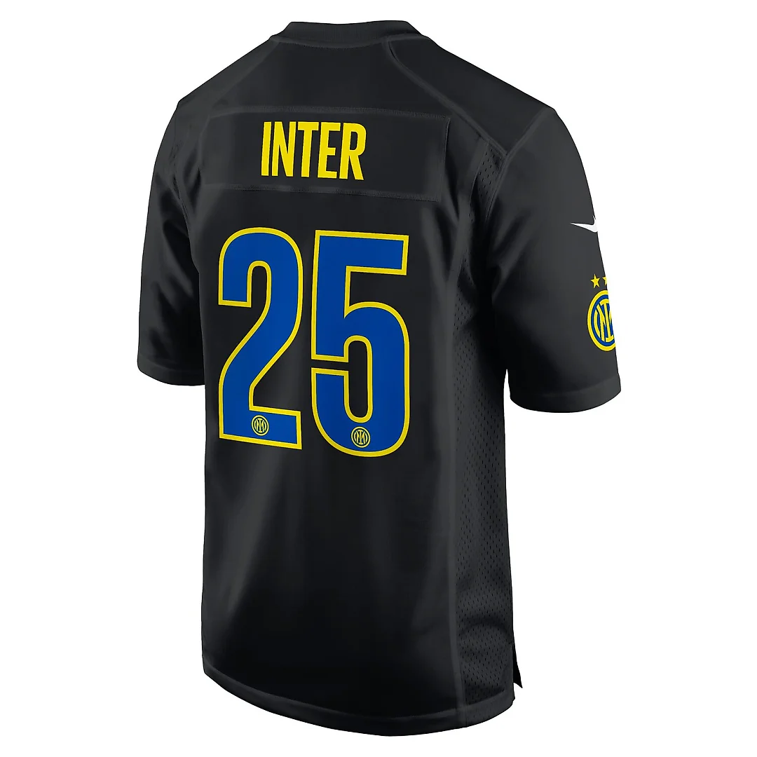 Zennovawear Inter Milan 2025 Soccer x NFL Game Jersey - Black
