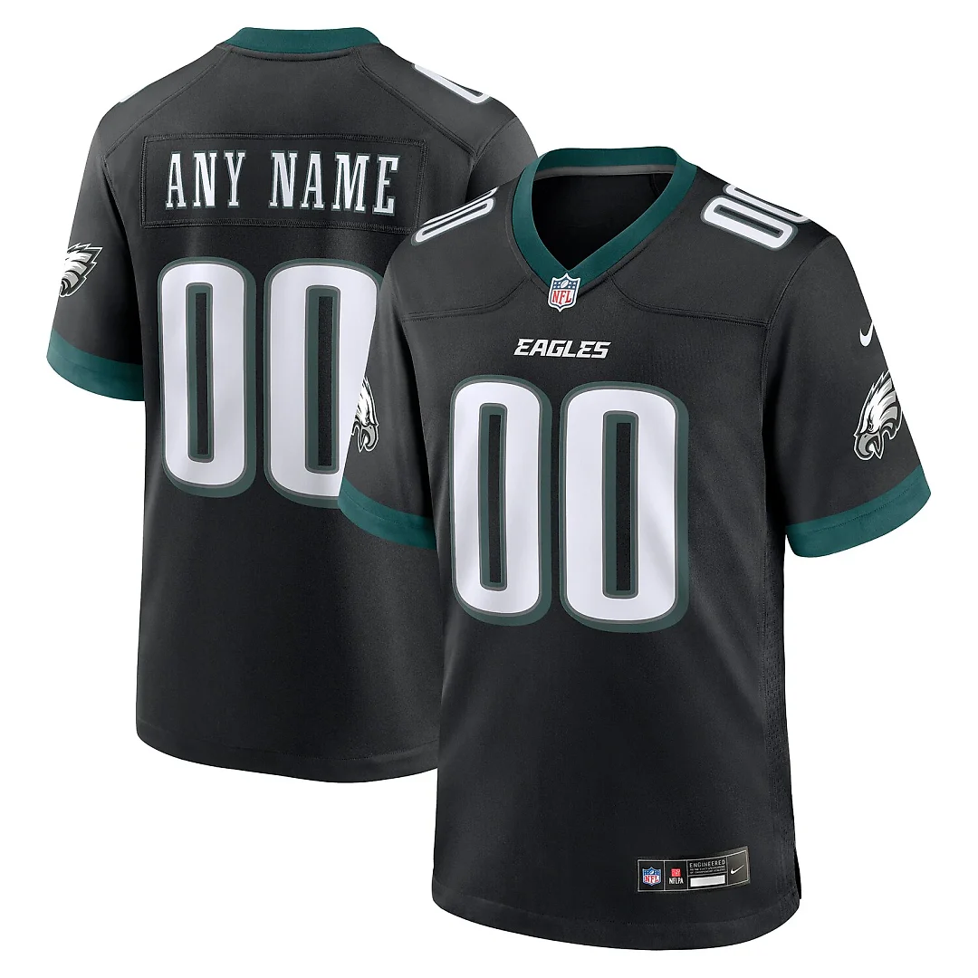 Zennovawear Philadelphia Eagles Alternate Custom Game Jersey - Black