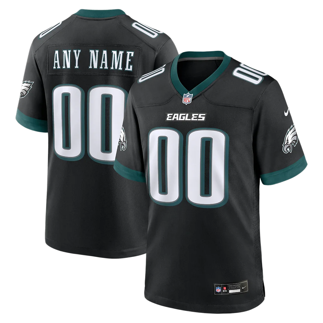 Zennovawear Philadelphia Eagles Alternate Custom Game Jersey - Black