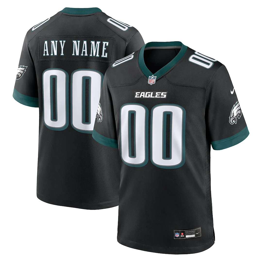 Zennovawear Philadelphia Eagles Alternate Custom Game Jersey - Black