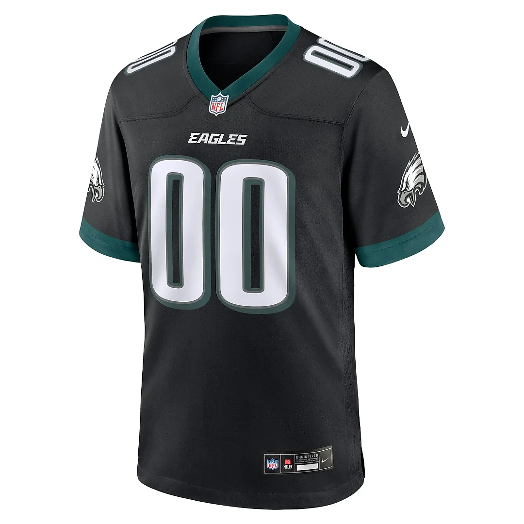 Zennovawear Philadelphia Eagles Alternate Custom Game Jersey - Black