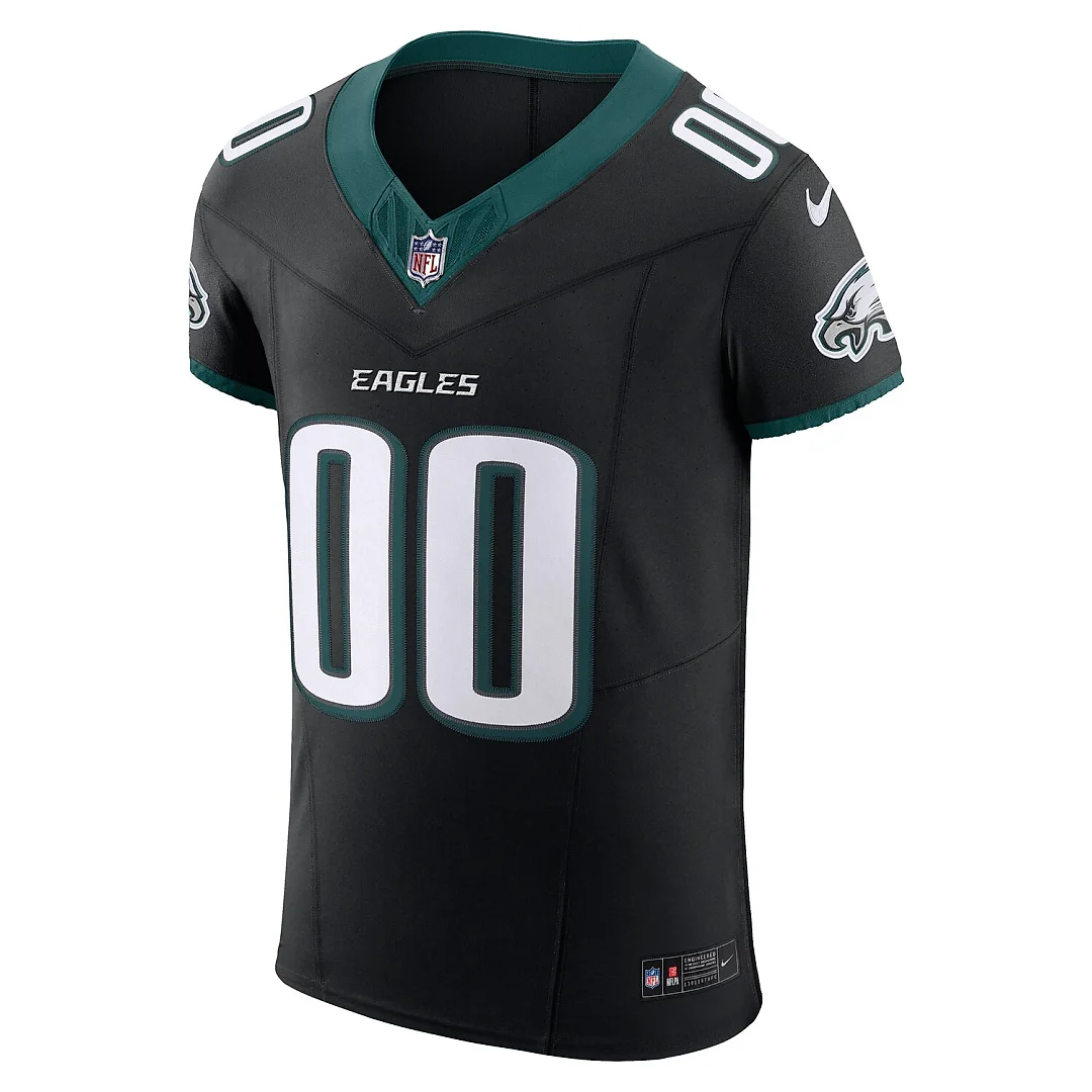 Zennovawear Philadelphia Eagles Alternate Vapor FUSE. Elite Custom Jersey - Black