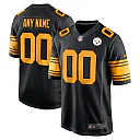 Zennovawear Pittsburgh Steelers Alternate Custom Game Jersey - Black