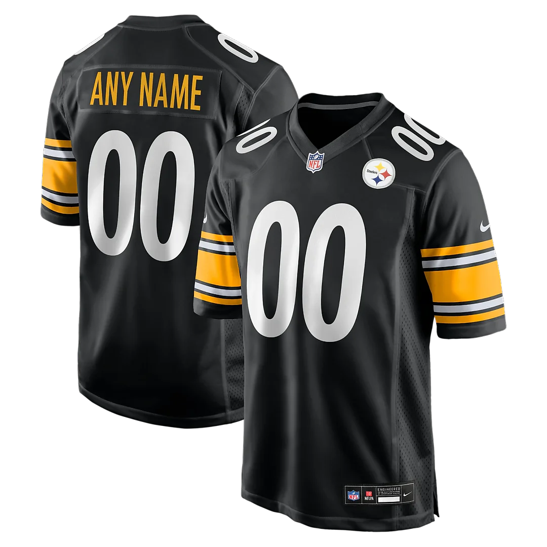 Zennovawear Pittsburgh Steelers Custom Game Jersey - Black