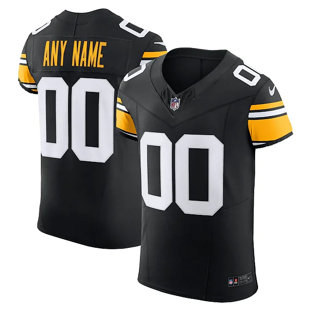 Zennovawear Pittsburgh Steelers Vapor FUSE. Elite Custom Jersey - Black