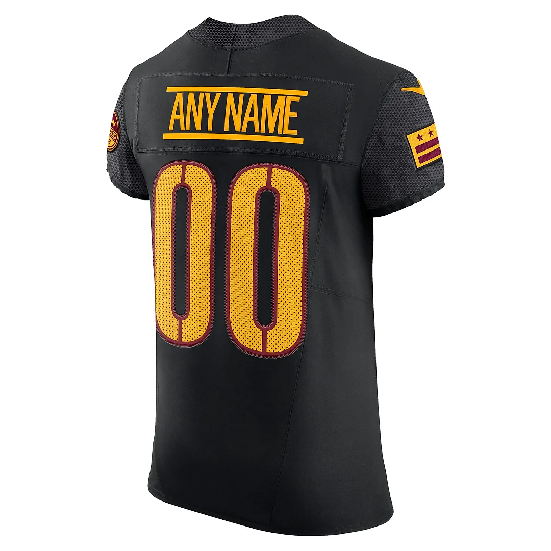 Zennovawear Washington Commanders Alternate Vapor FUSE. Elite Custom Jersey - Black
