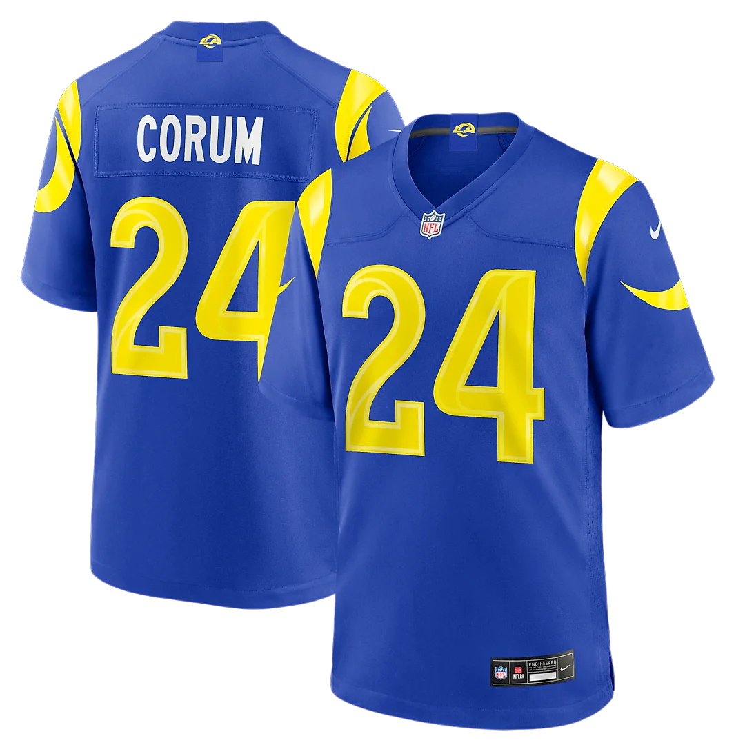 Zennovawear Blake Corum Los Angeles Rams Game Jersey - Royal