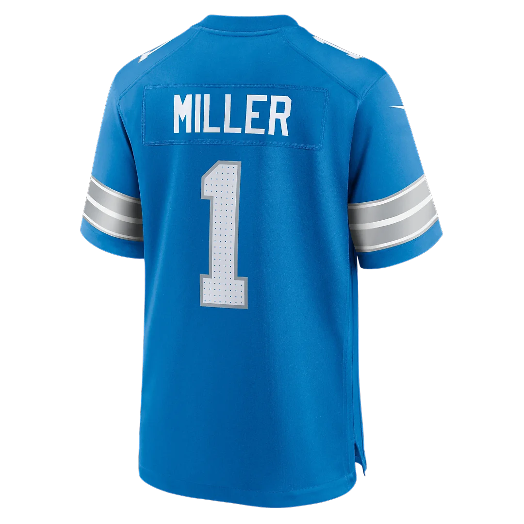 Zennovawear Blake Miller Detroit Lions 2026 NFL Draft First Round Pick No. 17 Team Game Jersey - Blue