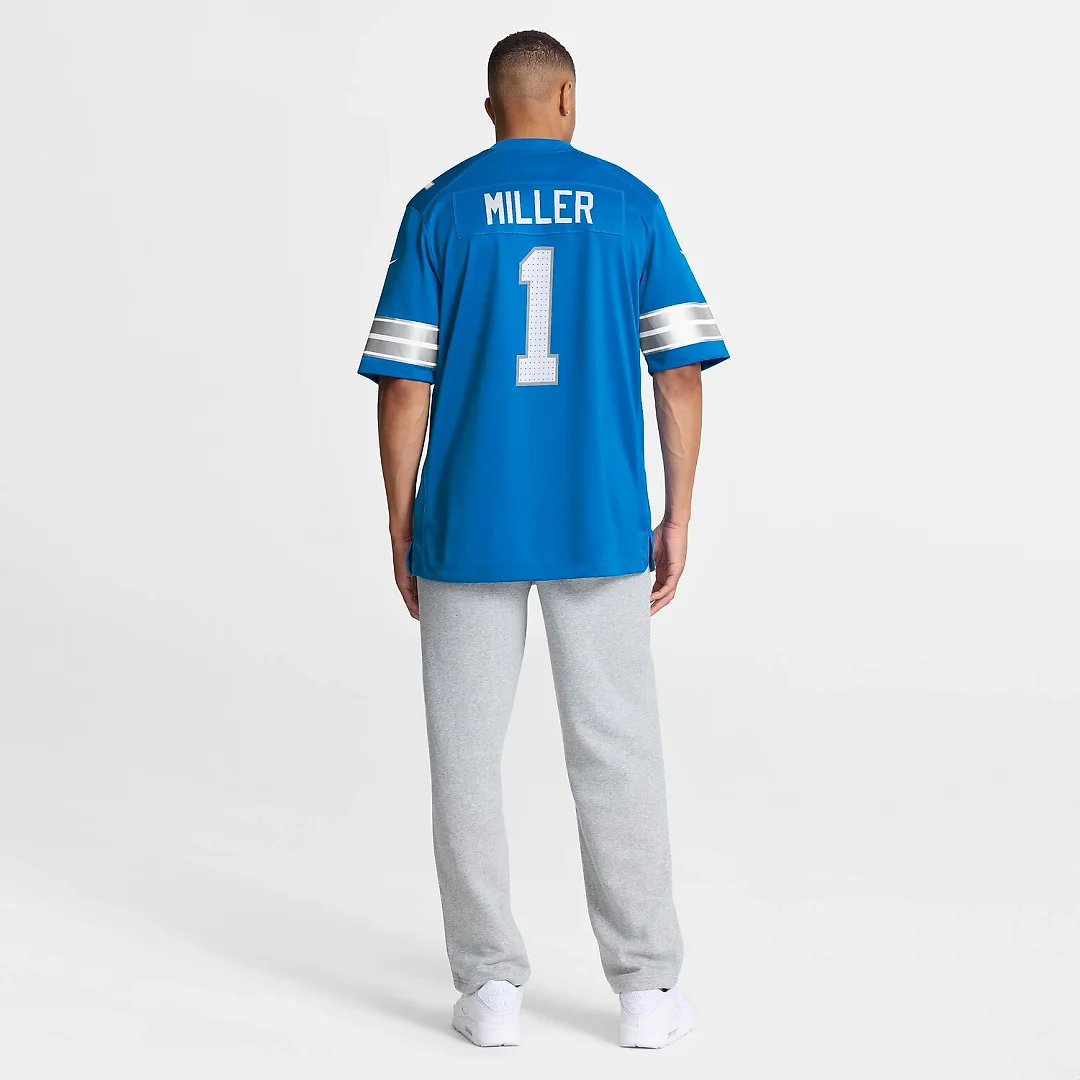 Zennovawear Blake Miller Detroit Lions 2026 NFL Draft First Round Pick No. 17 Team Game Jersey - Blue
