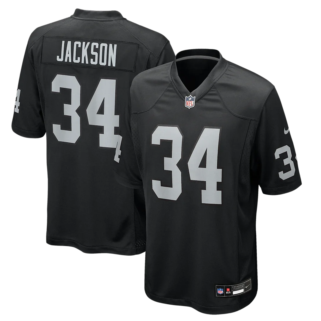 Zennovawear Bo Jackson Las Vegas Raiders Game Retired Player Jersey - Black
