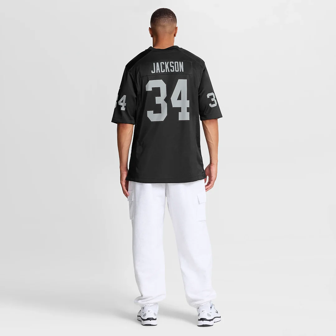 Zennovawear Bo Jackson Las Vegas Raiders Game Retired Player Jersey - Black