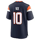 Zennovawear Bo Nix Denver Broncos Alternate Game Jersey - Navy