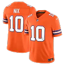 Zennovawear Bo Nix Denver Broncos Alternate Mile High Collection 1977 Throwback Vapor FUSE. Stitched Limited Jersey - Orange