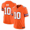 Zennovawear Bo Nix Denver Broncos Alternate Mile High Collection 1977 Throwback Vapor FUSE. Stitched Limited Jersey - Orange