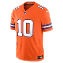 Zennovawear Bo Nix Denver Broncos Alternate Mile High Collection 1977 Throwback Vapor FUSE. Stitched Limited Jersey - Orange