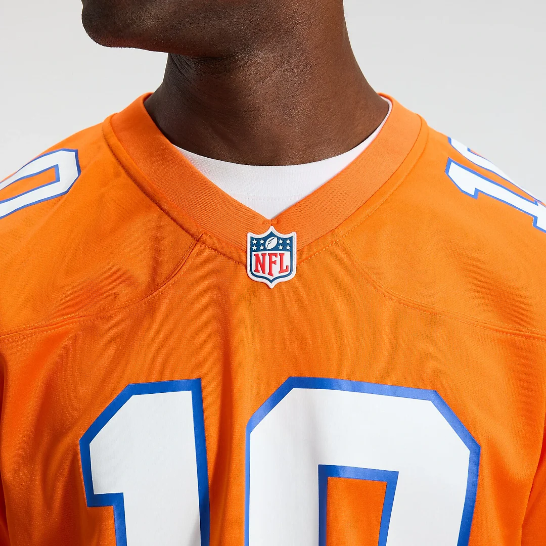 Zennovawear Bo Nix Denver Broncos Mile High Collection 1977 Throwback Player Game Jersey - Orange
