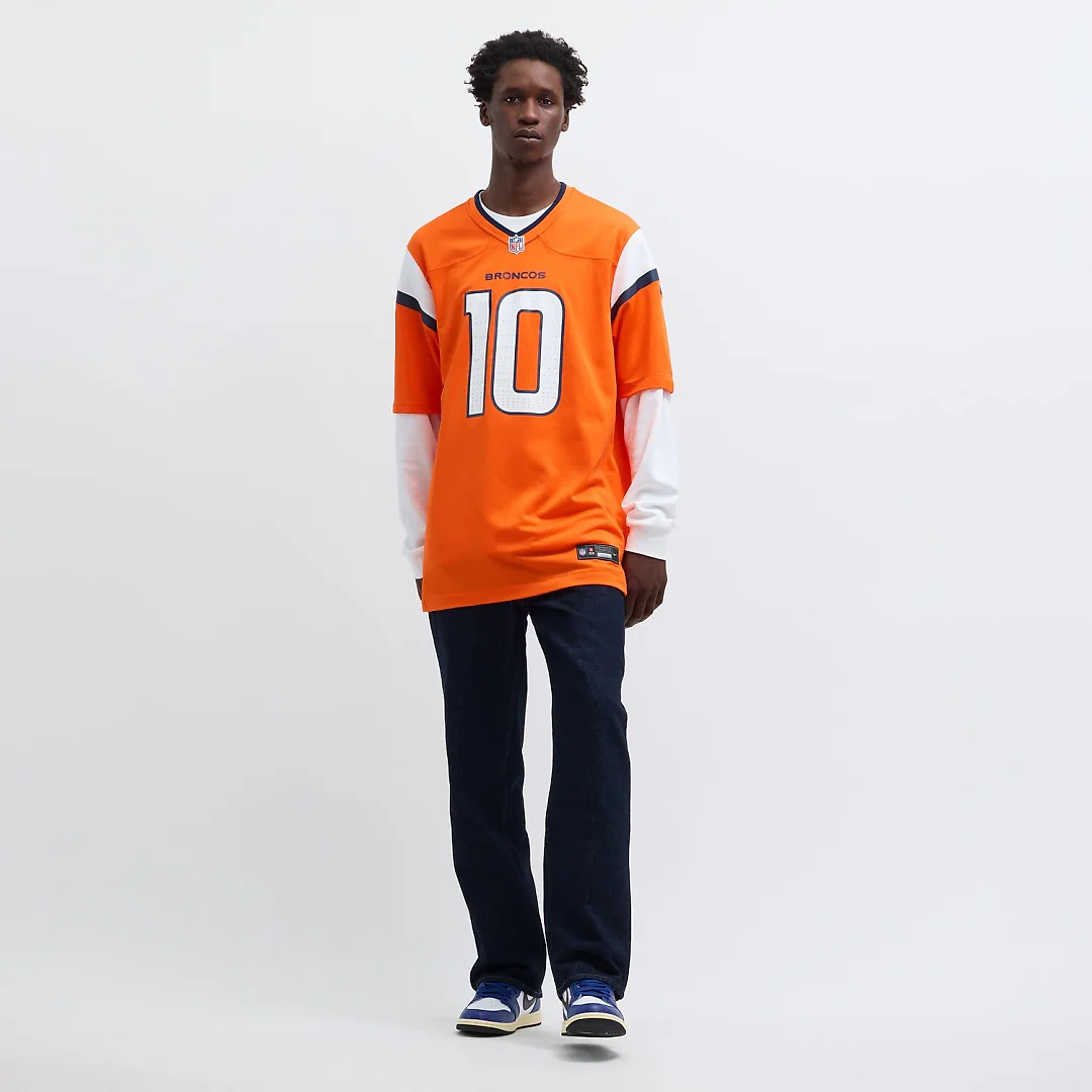 Zennovawear Bo Nix Denver Broncos Player Game Jersey - Orange