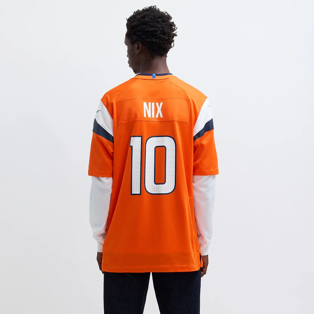 Zennovawear Bo Nix Denver Broncos Player Game Jersey - Orange