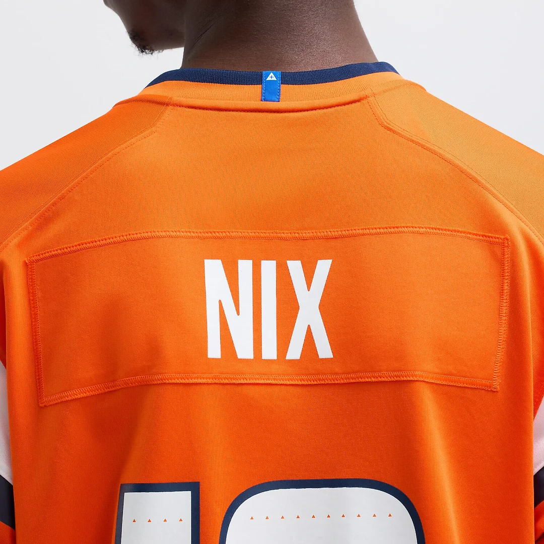 Zennovawear Bo Nix Denver Broncos Player Game Jersey - Orange