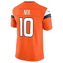 Zennovawear Bo Nix Denver Broncos Team Vapor FUSE. Stitched Limited Jersey - Orange